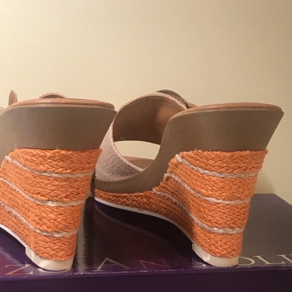 New Enzo Angiolini Ealevon Vintage Wedges Sandals 7.5 - Picture 10 of 10